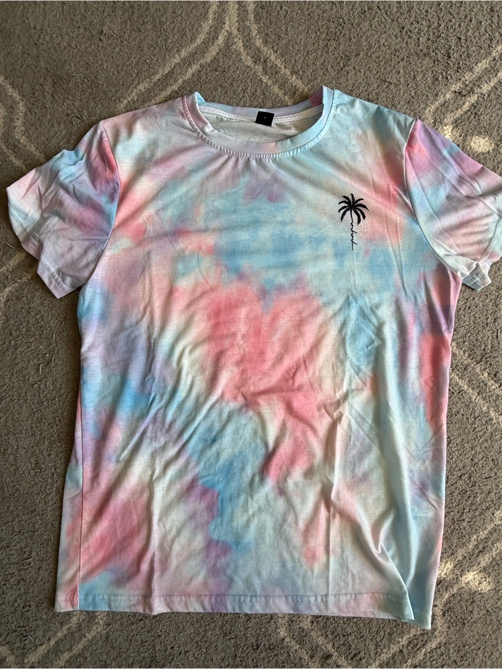 NFINITY Tie-Dye Short Sleeve Tee in Pastel Pink Blue